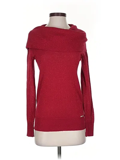 Pre-owned Michael Michael Kors Long Sleeve Top Red Cowl Neck Tops