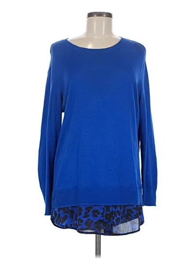 Pre-owned Michael Michael Kors Long Sleeve T-shirt In Blue