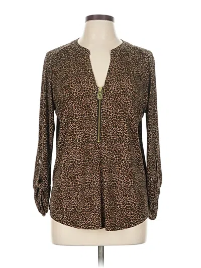 Pre-owned Michael Michael Kors Long Sleeve T-shirt In Brown