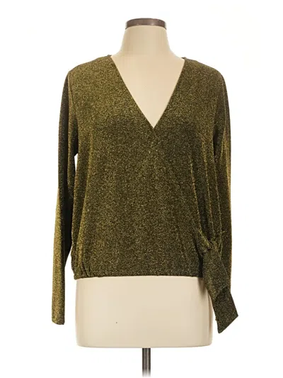 Pre-owned Michael Michael Kors Long Sleeve T-shirt In Gold