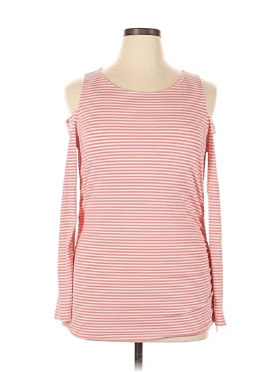 Pre-owned Michael Michael Kors Long Sleeve T-shirt In Orange