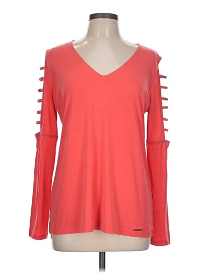 Pre-owned Michael Michael Kors Long Sleeve T-shirt In Red