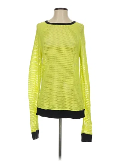 Pre-owned Michael Michael Kors Long Sleeve T-shirt In Yellow