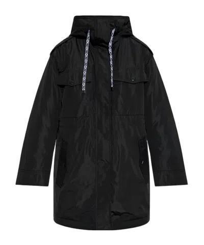 Michael Michael Kors Hooded Parka In Black