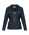 Michael Michael Kors Long-sleeved Denim Jacket In Blue