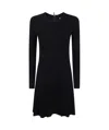 Michael Michael Kors Ribbed Knit Dress In Black
