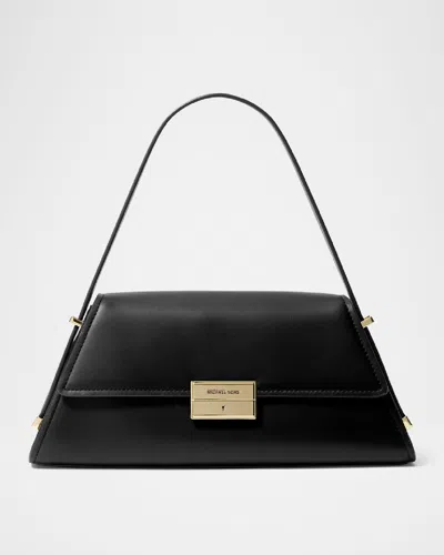 Michael Michael Kors Ludlow Medium Convertible Leather Shoulder Bag In Black
