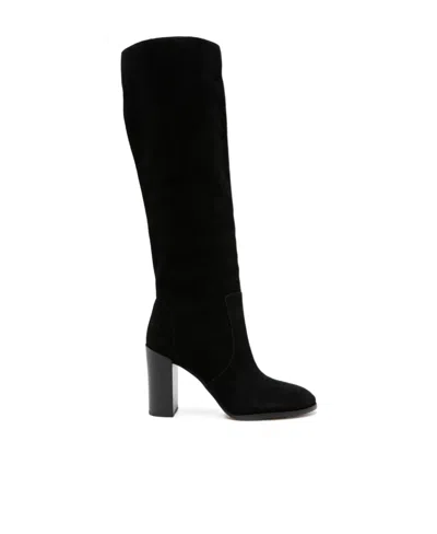Michael Michael Kors Luella 95mm Suede Boots In Black
