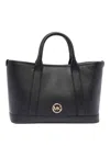 Michael Michael Kors Medium Luisa Leather Tote Bag In Black