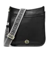 Michael Michael Kors Logo-plaque Leather Shoulder Bag In Black