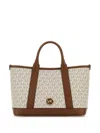 Michael Michael Kors Small Luisa Monogram Satchel Bag In White