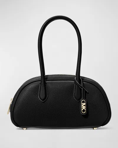 Michael Michael Kors Lulu Small Leather Satchel Bag In Black