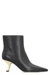 Michael Michael Kors Luna Leather Ankle Boots In Black