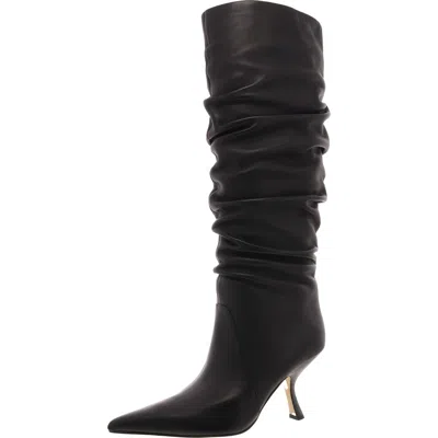 Michael Michael Kors Luna Womens Leather Tall Knee-high Boots In Black