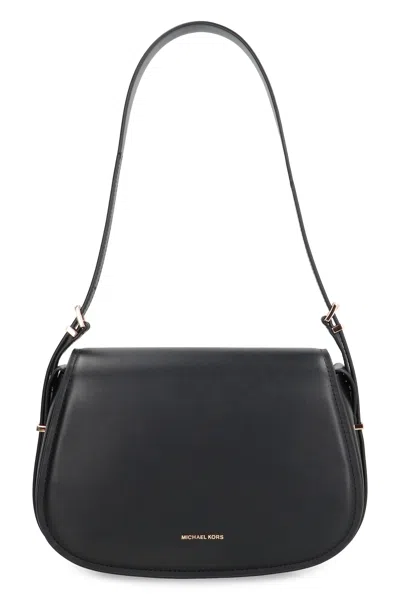 Michael Michael Kors Lydia Leather Crossbody Bag In Black
