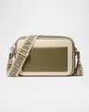 Michael Michael Kors Maeve Large Pocket Canvas Crossbody Bag In Safari Gre