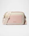 Michael Michael Kors Maeve Large Pocket Signature Logo Crossbody Bag In Vanl/sftpi