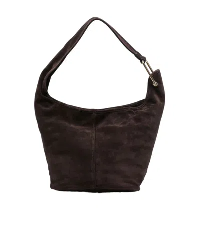 Michael Michael Kors Magnetic Buckle Shoulder Bag In Black