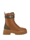 Michael Michael Kors Mandy Amphibian Leather Boots In Brown