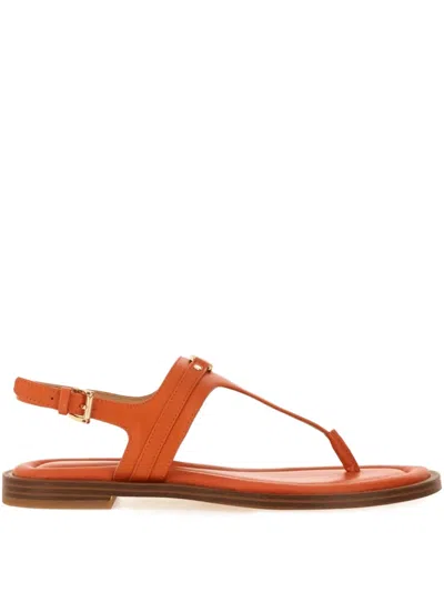 Michael Michael Kors Mandy T-strap Sandals In Orange