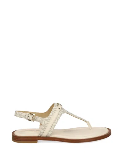Michael Michael Kors Mandy T-strap Sandals In Neutral