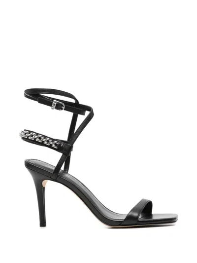 Michael Michael Kors Marcia Chain-link Ankle-strap Sandals In Black