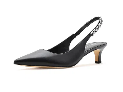 Michael Michael Kors Chain-detail Pointed Leather Pumps In Black