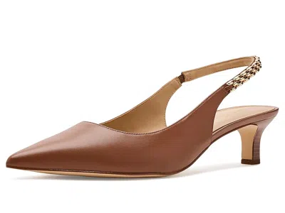 Michael Michael Kors Marcia Kitten Sling Pumps In Brown
