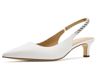 Michael Michael Kors Marcia Kitten Sling Pumps In White
