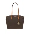 Michael Michael Kors Marylin Medium Brown Shoulder Bag With All-over Monogram Woman M Michael Kors In Brown