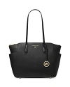 Michael Michael Kors M Michael Kors Womans Marylin Black Leather Crossbody Bag In Black