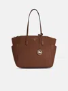 Michael Michael Kors 'marylin' Brown Leather Shopping Bag In Brown