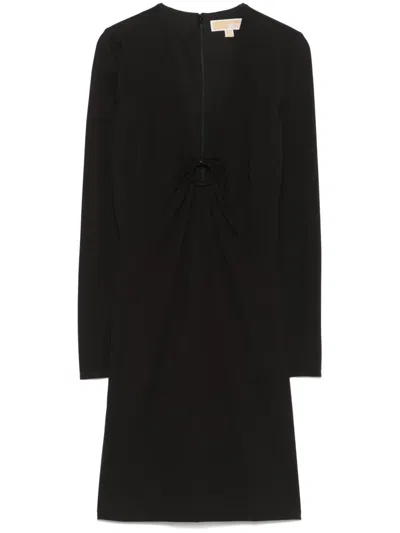 Michael Michael Kors Matte Mini Dress In Black