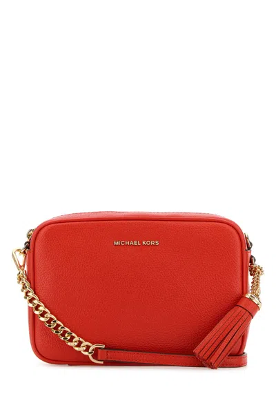 Michael Michael Kors Md Camera Bag-tu Nd Michael By Michael Kors Female In Red