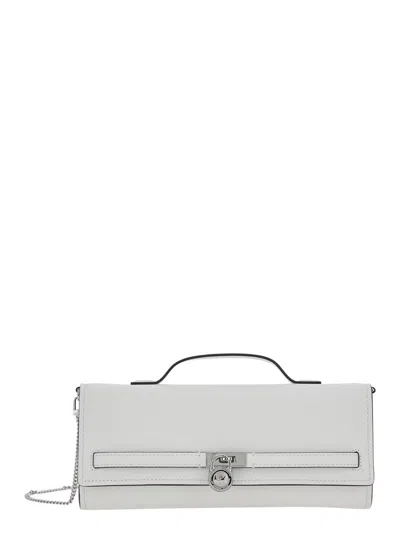 Michael Michael Kors Md Ew Th Clutch In White