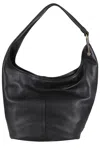 Michael Michael Kors Textured Leather Shoulder Bag With Gold-tone Hardware In Black