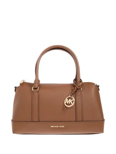 Michael Michael Kors Medium Andie Logo-charm Tote Bag In Brown