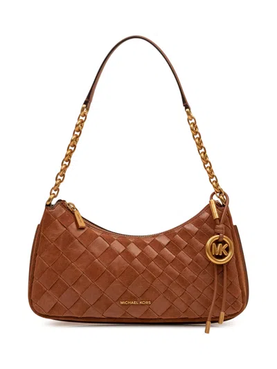 Michael Michael Kors Medium Chain Pouch Clutch In Luggage