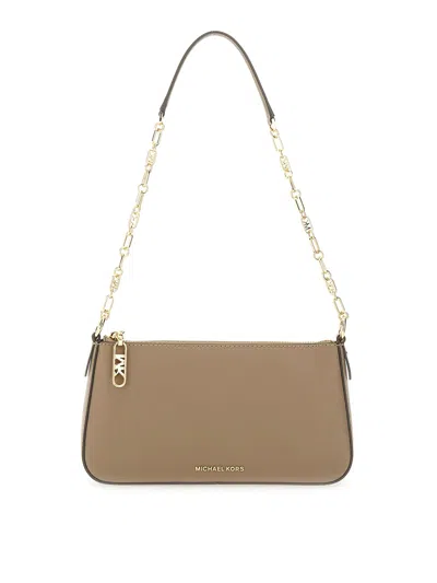 Michael Michael Kors Medium Clutch Bag With Empire Logo In Gray