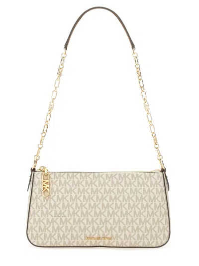 Michael Michael Kors Medium Clutch In White