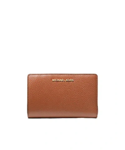 Michael Michael Kors Medium Double Fold Wallet In Brown