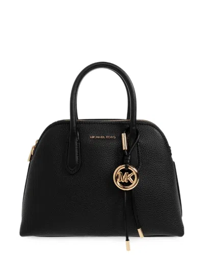 Michael Michael Kors Medium Freddie Grained Leather Tote Bag In Black