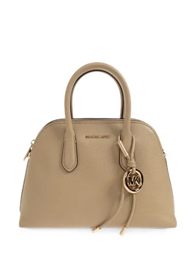 Michael Michael Kors Medium Freddie Grained Leather Tote Bag In Brown