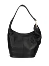Michael Michael Kors Textured Leather Shoulder Bag With Gold-tone Hardware In Black