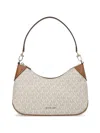 Michael Michael Kors Medium Jet Set Logo Shoulder Bag In Neutral