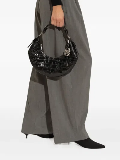 Michael Michael Kors Medium Koa Logo-charm Shoulder Bag In Black