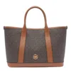 Michael Michael Kors Michael By Michael Kors Printed Canvas Small Luisa Shopping Bag In Brown