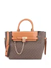 Michael Michael Kors Medium Monogram Belted Satchel Bag