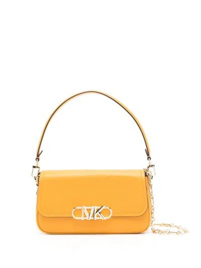 Michael Michael Kors Medium Parker Leather Shoulder Bag In Blue