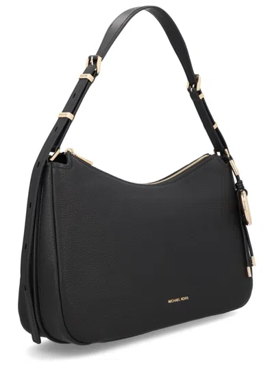 Michael Michael Kors Medium Pebbled Leather Shoulder Bag In Black